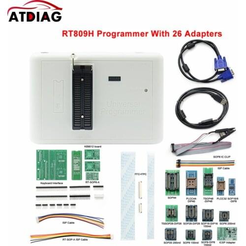 RT809H EMMC-Nand FLASH Programmer TSOP-VSOP-SSOP Adapter 169 BGA / BGA 153+26 Adapters +SOP8 Test Clip Free Shipping