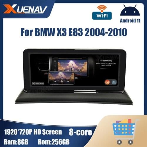 Android 11 GPS Navigation For BMW X3 E83 2004-2010 original style ouch screen Car radio multimedia player 256g DVD Player