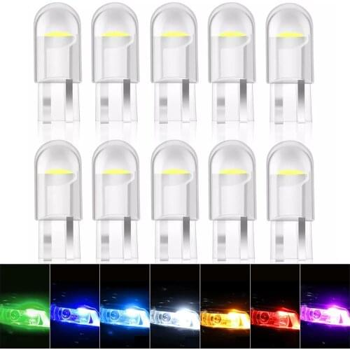 10/20/30pcs Car LED T10 W5W WY5W 168 194 501 LED Bulbs for Auto Interior Lights Map Dome Door Trunk Instrument Lamp 12V White