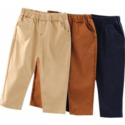 Brand Kids Solid Trousers Pant Fashion Girls Jeans Children Boys Hole long pants Kids Fashion Denim Pants Baby Infant Clothing