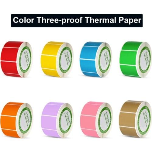 Color Sticker Label Thermal White Blank Barcode Self Adhesive Sticky Paper Supermarket Price Blank Label Direct Print Supplies