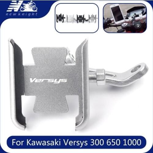For Kawasaki Versys 300x 650 1000 Motorcycle Mobile Phone Holder GPS Navigator Rearview Mirror Handlebar Bracket Accessories