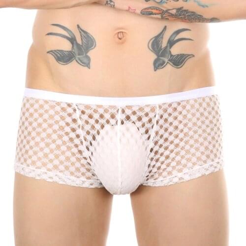 Breathable Briefs Comfortable Fashion Fashionable Men Mesh See Through