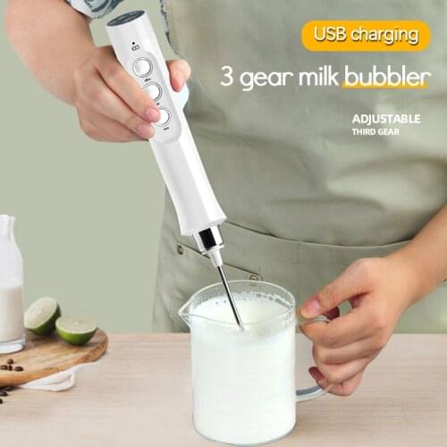 Electric Handheld Milk Frother Blenders With USB Charger Bubble Maker Whisk Mixer Stirring Stick For Coffee Cappuccino QBMY