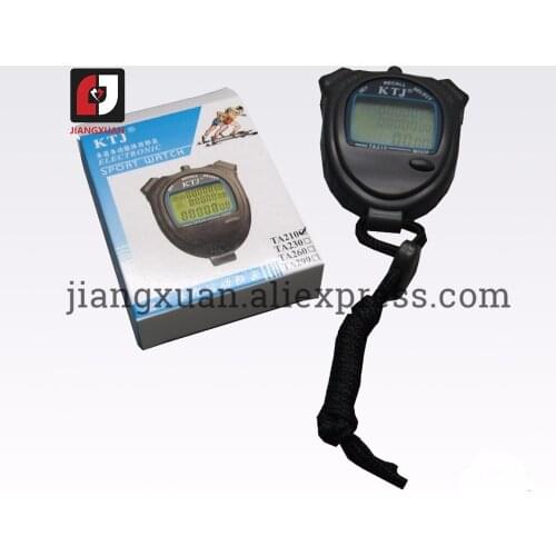 KTJ Electronic Digital Screen Sport Stopwatch TA210 Black Electronic Stopwatch