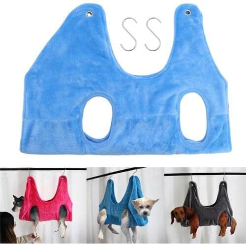 Dog Cat Hammock Helper Harness Soft Hanging Nest Small Medium Dogs Restraint Bag Pet Grooming Tool for Bathing Nail Trimming