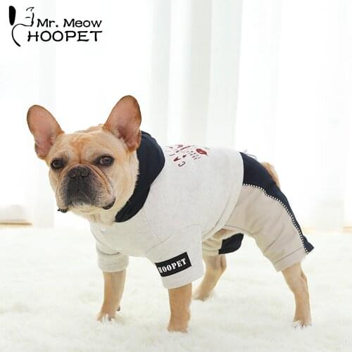 Hoopet Pet French Bull Dog Clothes Winter Coat Clothing For Dog Jacket Puppy Vest Jacket For Small Medium Large Dogs