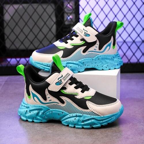 Kids Shoes Girls Sneakers Breathable Summer Boys Running Shoes Wear-Resistant Graffiti Bottom Trainers Teenager Running Tennis