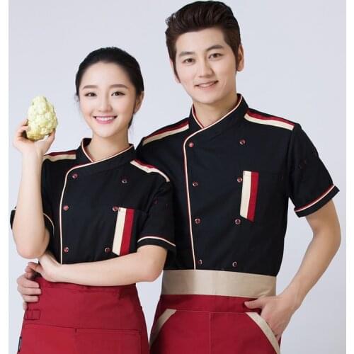 2018 Summer Chef Clothing Kitchen Tool Western Restaurant Uniforms Men and Women Chefs Jacket 1pcs Free Shipping Uniform