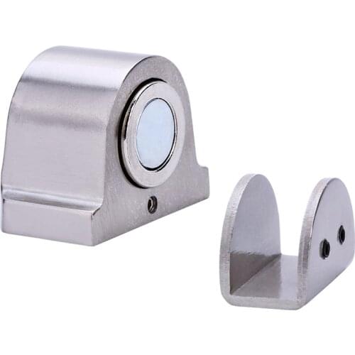 1 Magnet Glass Door Stop Stainless Steel Door Stopper Magnetic Door Holder Toilet Glass Door Doorstop Furniture Hardware Tool