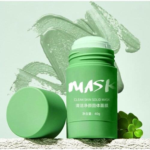 Green Tea Mask 40g Face Moisturizing Oil-control Hyaluronic Acid Mask Whitening Cleans Pores Face Skincare Mask