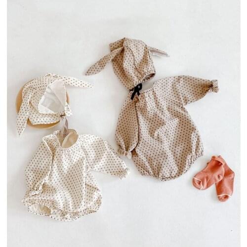 Melario Polka Dot Baby Rompers Baby Spring Autumn Clothing Infant Newborn Baby Girl Floral Romper Long Sleeve Ruffled Rompers