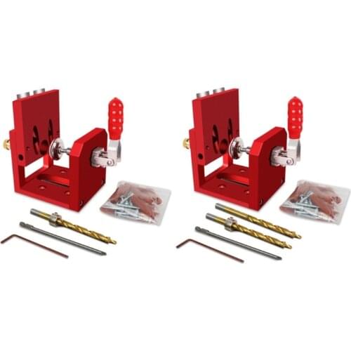9mm/0.35In Woodworking Puncher Jig Kit Tools Aids, Screwdriver Angle Drill Guide Set for Woodworking