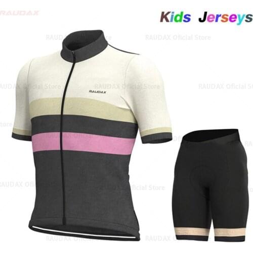 2020 New Summer Cycling Set Child Bike Clothing Boys Cycling Jersey Set Breathable Quick Dry Lovely Kids Cycling Clothing Suit