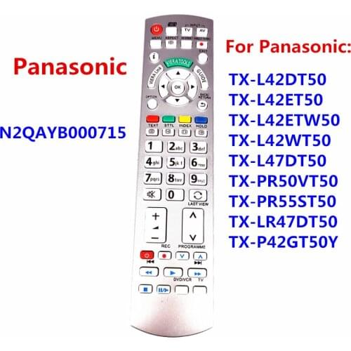 New Replacement N2QAYB000715 For Panasonic LCD TV remote control TX-L42DT50 TX-L42ET50 TX-L42ETW50 TX-L42WT50 TX-L47DT50