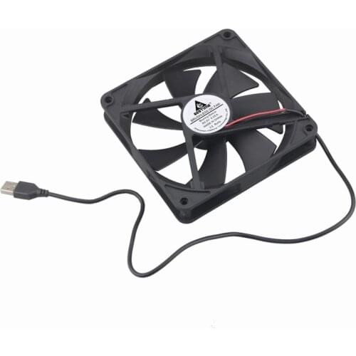 Gdstime 5Pcs 14cm USB Cooler 140mm x 25mm Cooling Fan DC 5V PC CPU Computer Case Cooler 14025 High Quality 5.5 inch 140x140mm