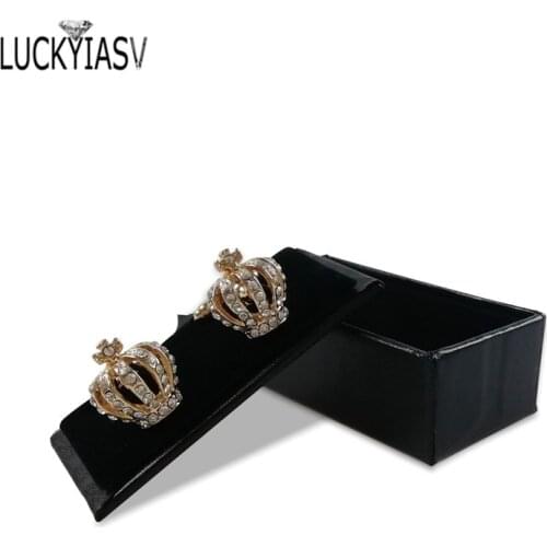 Wholesale 40pcs/lot Cufflinks Box Gift Box Gemelos New Storage Boxes Jewelry Cuff links Case Craft Badge Box Jewelry case
