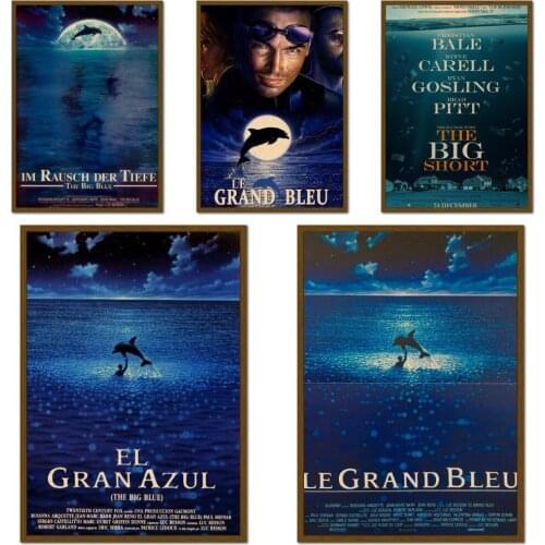 Horror Movie Poster The Big Blue Retro Kraft Paper Movie Poster For Home Art Decoration Posters