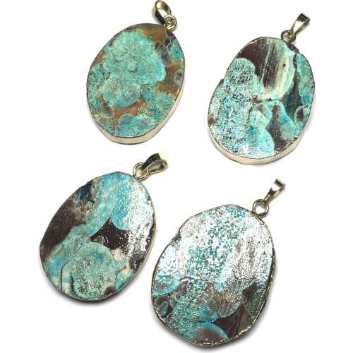 High Quality Natural Stone Pendants Fashion Oval Pendants for Jewelry Making DIY necklace accessories Reiki Healing Gift