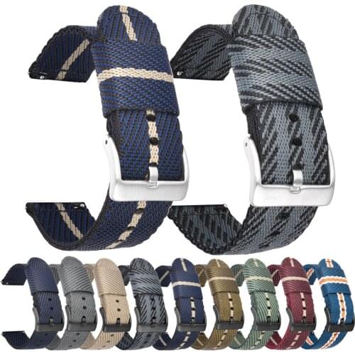 Quick release Woven nylon Band For TicWatch Pro 2021/3 GPS/GTX Watch Strap For TicWatch E3 Watchband Bracelet Replace Wristband