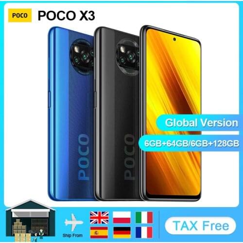 Xiaomi POCO X3 NFC Global Version Smartphone Android 64GB 128GB Snapdragon 732G 64MP Camera 5160mAh 6.67" 120Hz 33W Charge