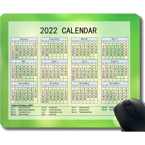 Special Design 2022 Calendar Mouse Pad,Light Flower Tendrils Form Mouse Mat for Office Computers Laptop Men Women