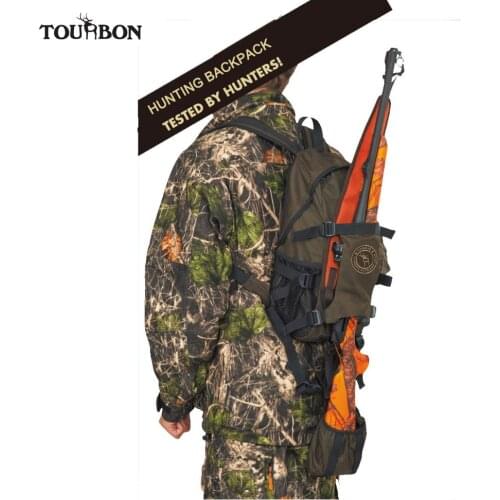 Tourbon Tactical Hunting Backpack Gun Case Outdoor Men Nylon Bag w/ Large Capacity Travel Hiking Climbing Bags for Shooting