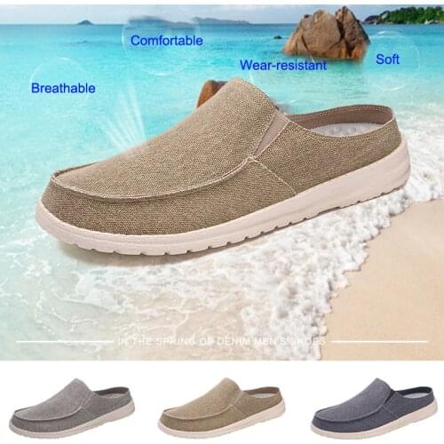 2021 New Men Flat Shoes Summer Breathable Male Business Travel Shoes Casual Light Comfortable Low Heel Men Outdoor Canvas Shoes