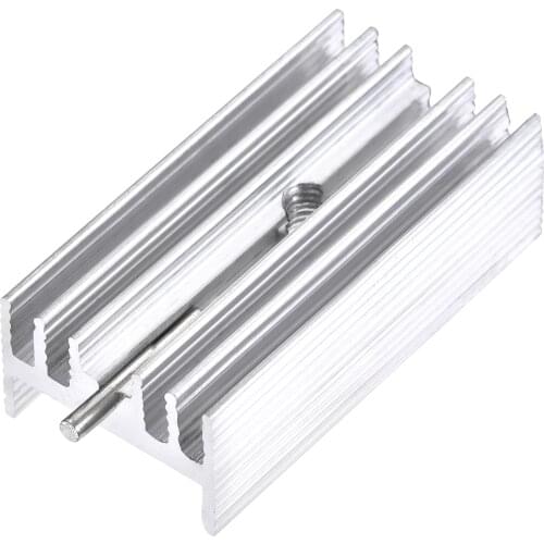Uxcell 30mm x 15mm x 10mm TO-220 Aluminum Heatsink for Cooling Transistor Diodes with a Support Pin 10pcs
