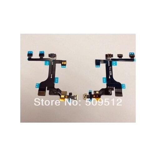 10pcs High quality for iphone 5C Switch On/Off Power Flex Cable Volume Mute Vibrate Key Free Shipping