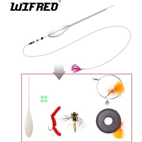 Wifreo Ready Tied Trout Rainbow Trout Fishing Fly Bomb Float Rig Set for Fly Fishing Normal Rod / Reel Fishing Lure Fishing Bait