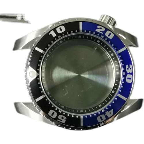 Watch Parts Sapphire Stainless Steel SBDC001 Diver Watch Case Aluminum Bezel Insert Case Suitable For NH35 Automatic Movement