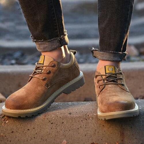 Safety Shoes And Hats Steel Toe Mens Low Oxford Outsole Work Shoes Non-slip Breathable Mesh Shoes Hiking Wear-resistant DXZ074