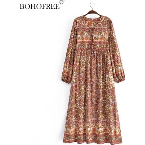 Plus Size Womens New Style Rayon Printed Fringed Long-sleeved Dress Loose Rayon Holiday Long-sleeved Maxi Dress Vestido