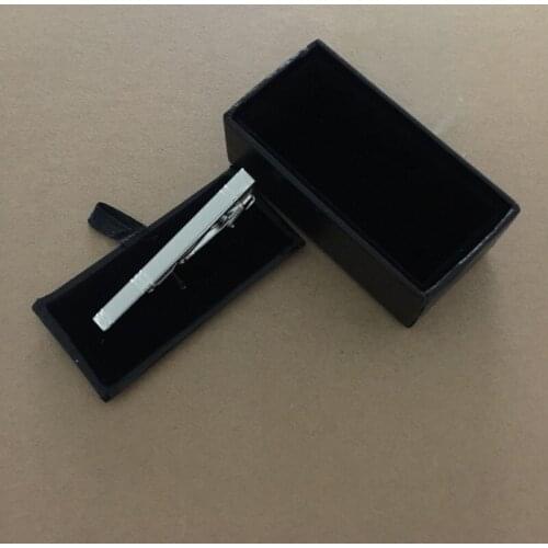 100pcs Black Paper Tie Clips Boxes High Quality Men Jewelry Boxes Storage Box Carrying Case Gift Packaging Box ZA5083