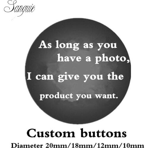 100pcs custom new glass snap button send your pictures to custom charm for snap 12/18/20mm glass snap buttons jewelry wholesale