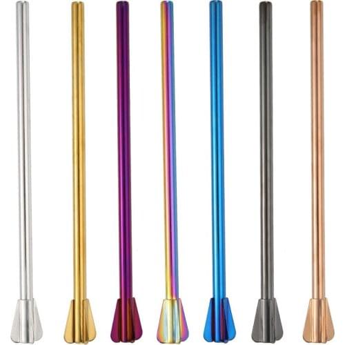 100pcs/lot Reusable Metal Drinking Straws 304 Stainless Steel Sturdy Straight Drinks Straw Stirring 9mmx230mm wholesale