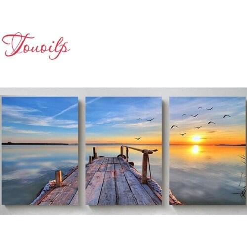 5D diy Diamond Painting Cross Stitch Picture Of Rhinestones Diamond Embroidery painting with diamonds Mosaic sea eagles 3 pcs