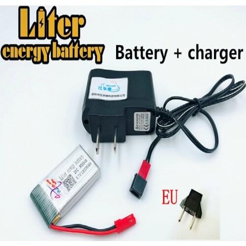RC Drone Lipo Battery JST 902540 3.7V 1000mAh Lipo 1S Battery With US EU Charger Set For MJX x400 X300C X800 Quadcopter Parts