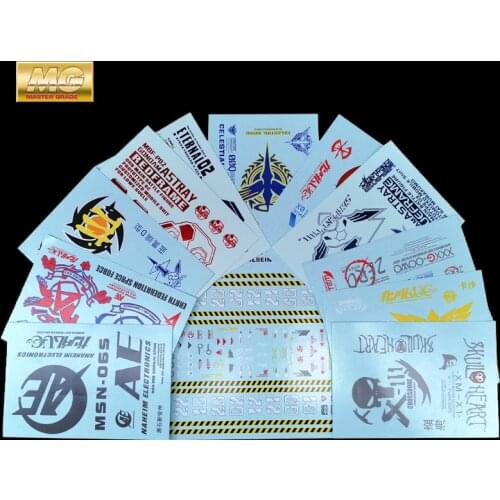 BANDAI MG 1/100 GUNDAM Platform Support Gilding Process Water Sticker Action Toy Figures