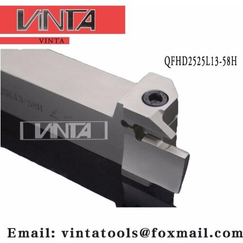 Free shipping QFHD2525L13-58H cnc cutting tools Surface Grooving tool holder matched inserts ZTHD0504-MG with good quality