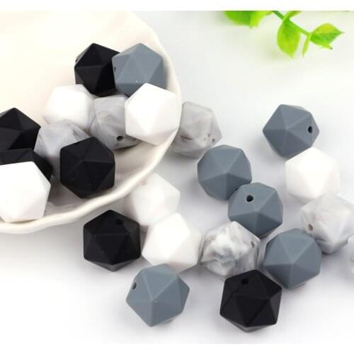 TYRY.HU 10pcs 14mm Silicone Beads Baby Teething Teether Bead Food Grade Nursing Silicone Baby Toy DIY Pacifier Accessory