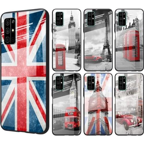 Tempered Glass Cover United Kingdom London For Huawei Honor 30 20 10 9X 8X Pro Plus Lite Shockproof Shell Phone Case