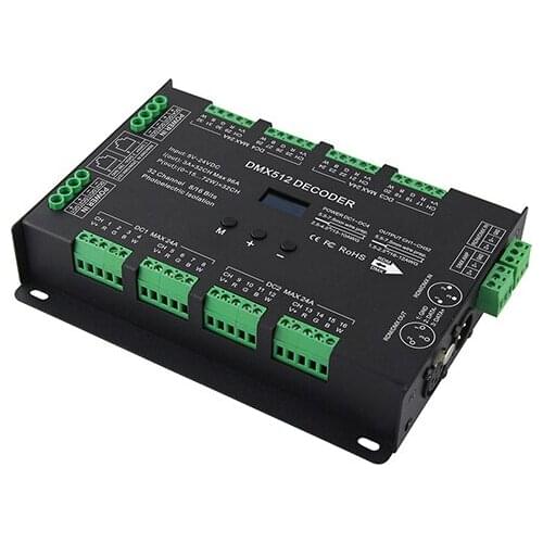 Digital Display 32 Channels RGB RGBW DMX512 Decoder Constant Voltage PWM
