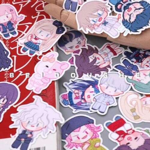 Danganronpa: Trigger Happy Havoc Nagito Komaeda Cute Glitter Refrigerator Luggage Sticker Paster Phone DIY Scrapbook Decal Toy
