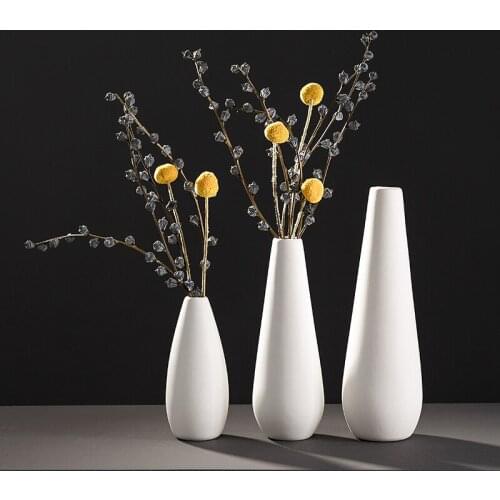Zen White Vase Modern And Simple Tea Ceremony Decoration Tabletop Dining Table Ceramic Vase