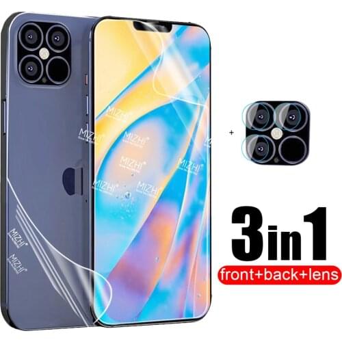 100D Hydrogel Soft Film For iPhone 12 Pro Max Back Screen Protector For iPhone 12 ProMax 12Pro 12Max Camera Len Tempered Glass