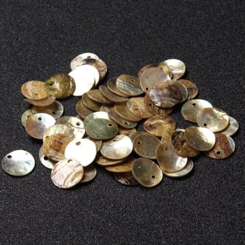 20pcs/50pcs Yellow Natural Shell Beads Round Loose Shell Beads for Women DIY Jewelry Making Earrings Bracelet Pendant Accessries