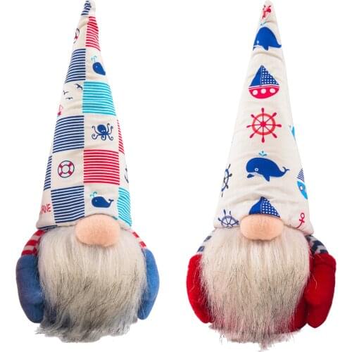 Summer Sailor Rudolph Doll Plush Doll Cute Faceless Doll Kids Toy Party Supplies Decor Birthday Gift Dropshipping Free Ship