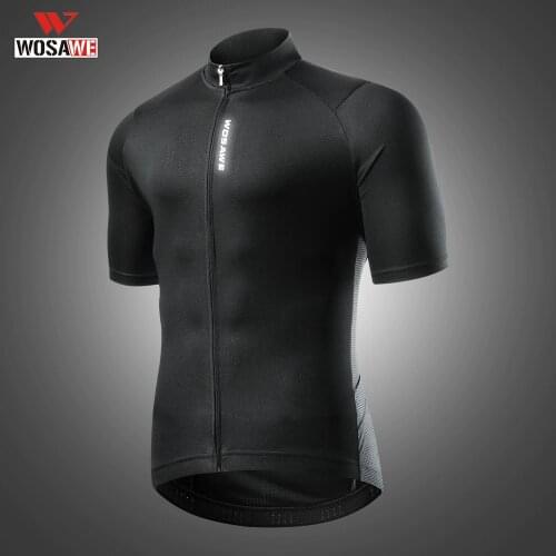 WOSAWE Mens Sport Jersey Quick Dry Reflective Racing T-Shirts Running Shirts Motorcycle Outdoor Sportswear Breathable Summer